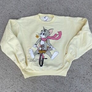 Vintage Tom and Jerry Rare Sweater Shirt Cartoon Network VTG 70s 80s